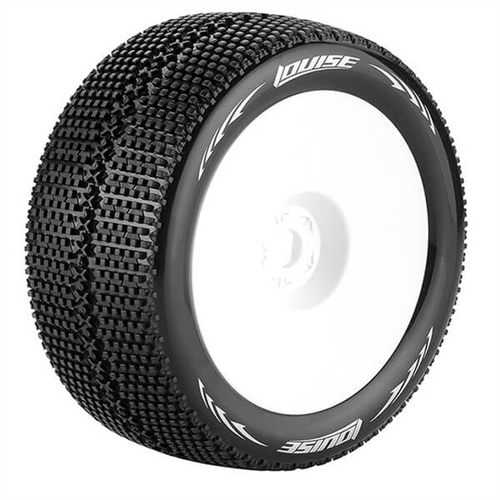 LOUISE RC T-TURBO 1/8 FR/RR SOFT 1/2" OFFSET WHITE